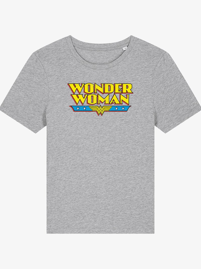 T-shirt Dames - WONDER WOMAN Gemêleerd grijs - Kiabi