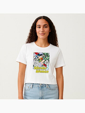 T-shirt Dames - WONDER WOMAN I DO KNOW TROUBLE WHEN I SEE IT