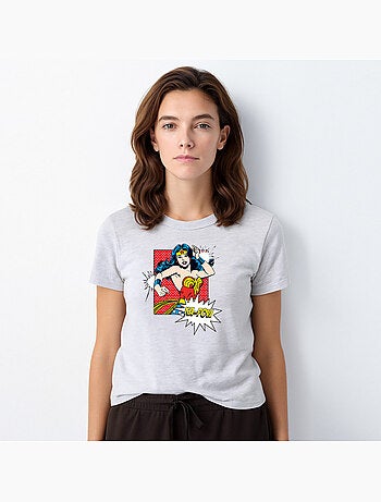 T-shirt Dames - WONDER WOMAN KA POW