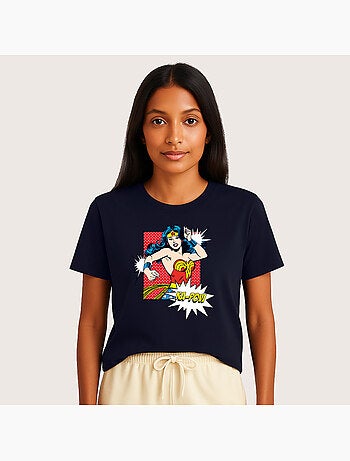 T-shirt Dames - WONDER WOMAN KA POW