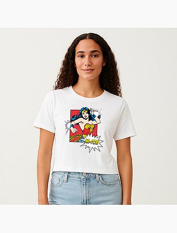 T-shirt Dames - WONDER WOMAN KA POW