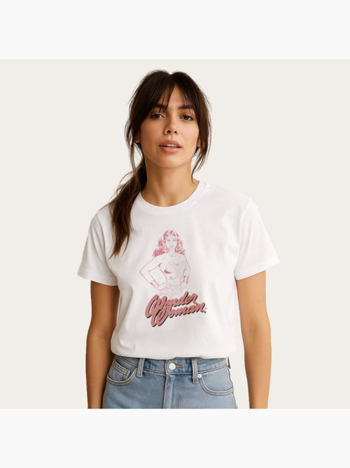 T-shirt Dames - WONDER WOMAN PINK - Kiabi T-shirt Dames - WONDER WOMAN PINK - Kiabi