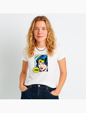 T-shirt Dames - WONDER WOMAN POW