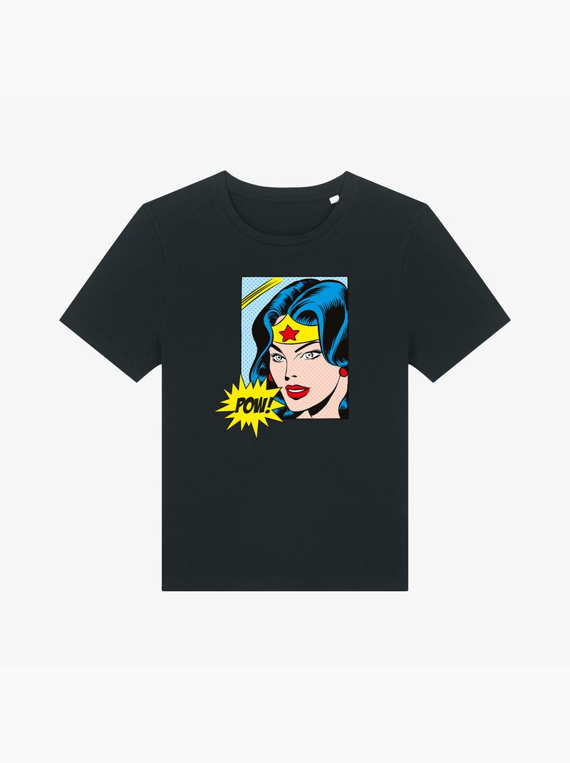 T-shirt Dames - WONDER WOMAN POW Zwart - Kiabi
