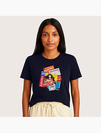 T-shirt Dames - WONDER WOMAN TOGETHER WE RISE