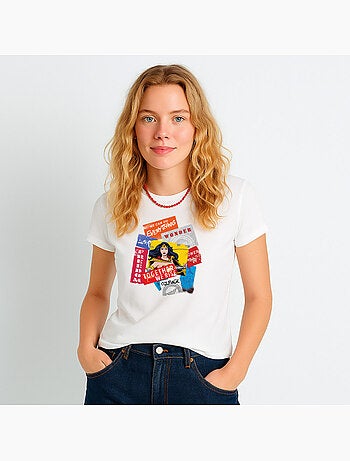T-shirt Dames - WONDER WOMAN TOGETHER WE RISE