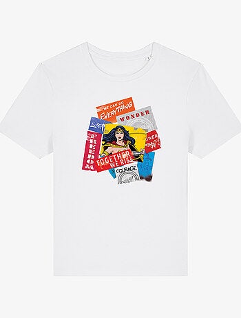 T-shirt Dames - WONDER WOMAN TOGETHER WE RISE