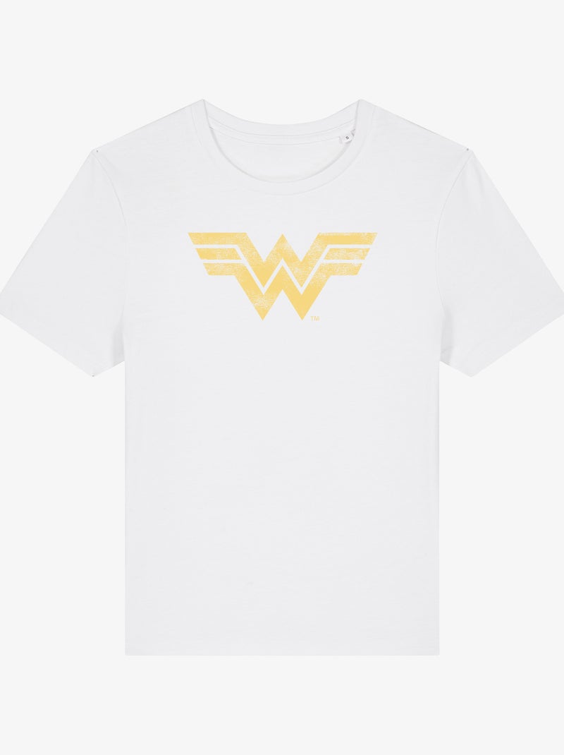 T-shirt Dames - WONDER WOMAN VINTAGE LOGO Wit - Kiabi