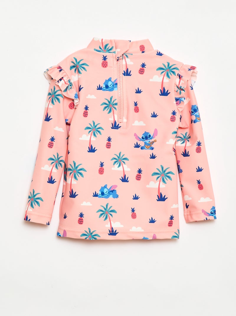 T-shirt de bain 'Stich' 'Disney' avec volants Orange - Kiabi
