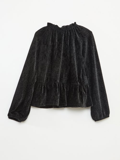 T-shirt de fête texturé avec nœud uni - Kiabi