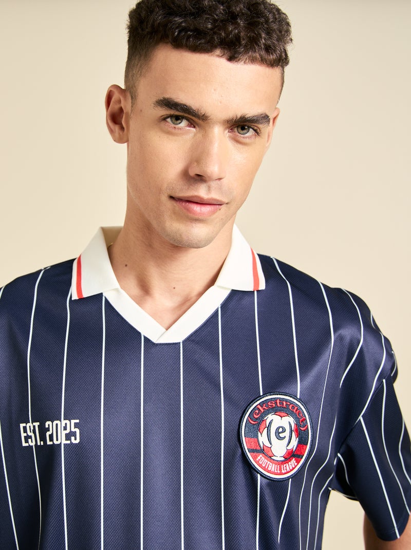 T-shirt de foot à manches courtes Bleu - Kiabi