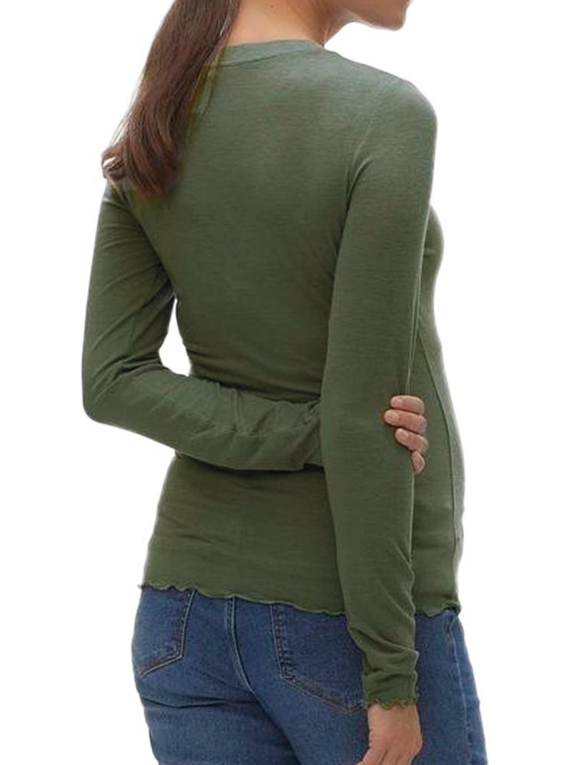 T-shirt de Grossesse Manches Longues Femme Vero Moda Vert - Kiabi