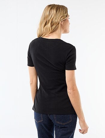 T-shirt de maternité avec col rond drapé