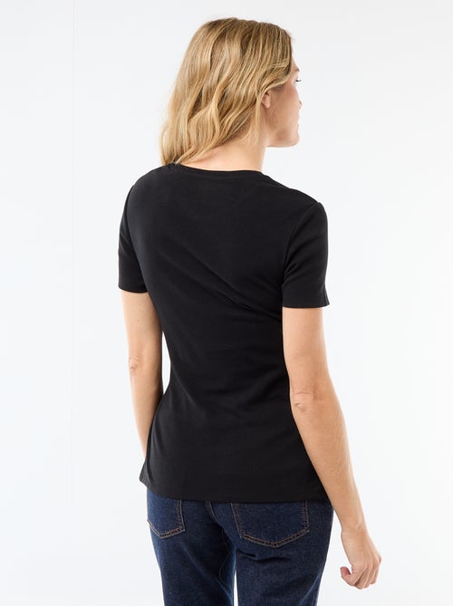 T-shirt de maternité avec col rond drapé - Kiabi
