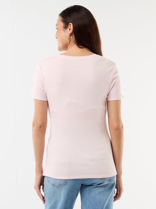 T-shirt de maternité avec col rond drapé - Kiabi