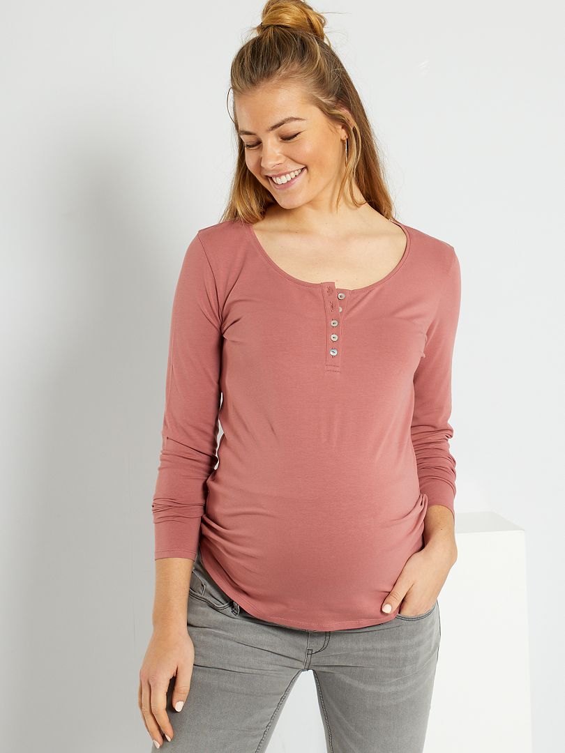 T-shirt de maternité rose - Kiabi