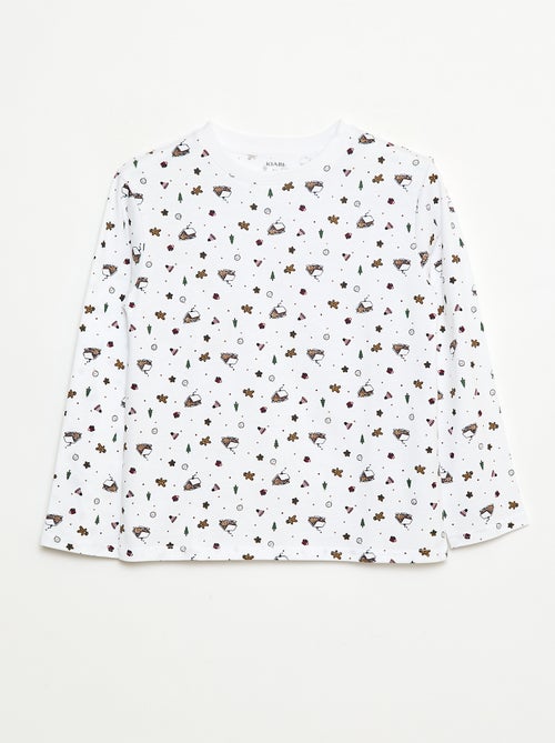 T-shirt de Noël à manches longues - Kiabi