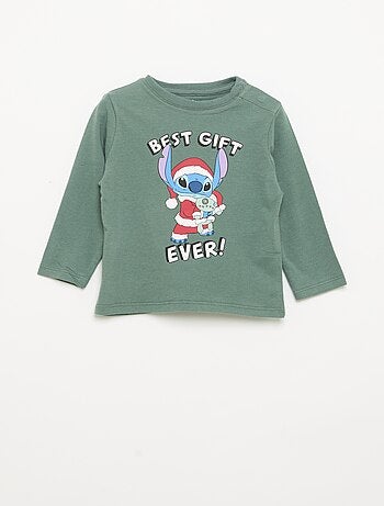 T-shirt de Noël à manches longues 'Disney' 'Stitch'
