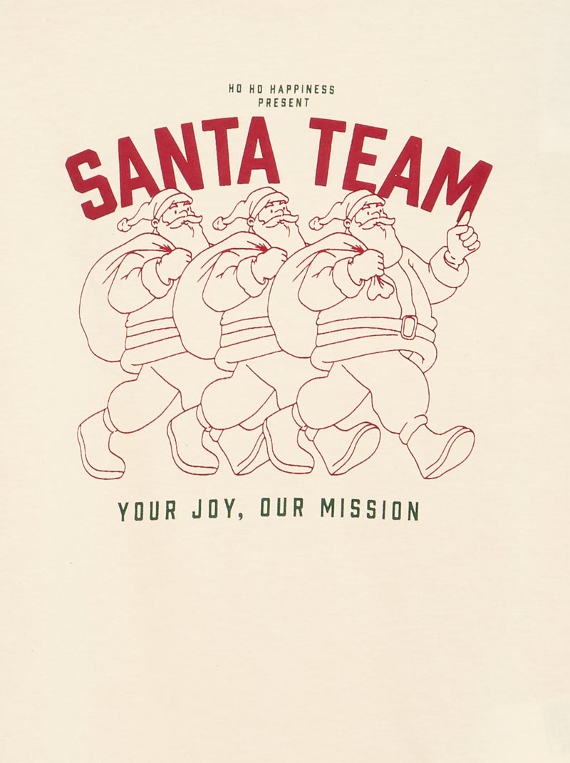 T-shirt de Noël à manches longues Ecru - Kiabi