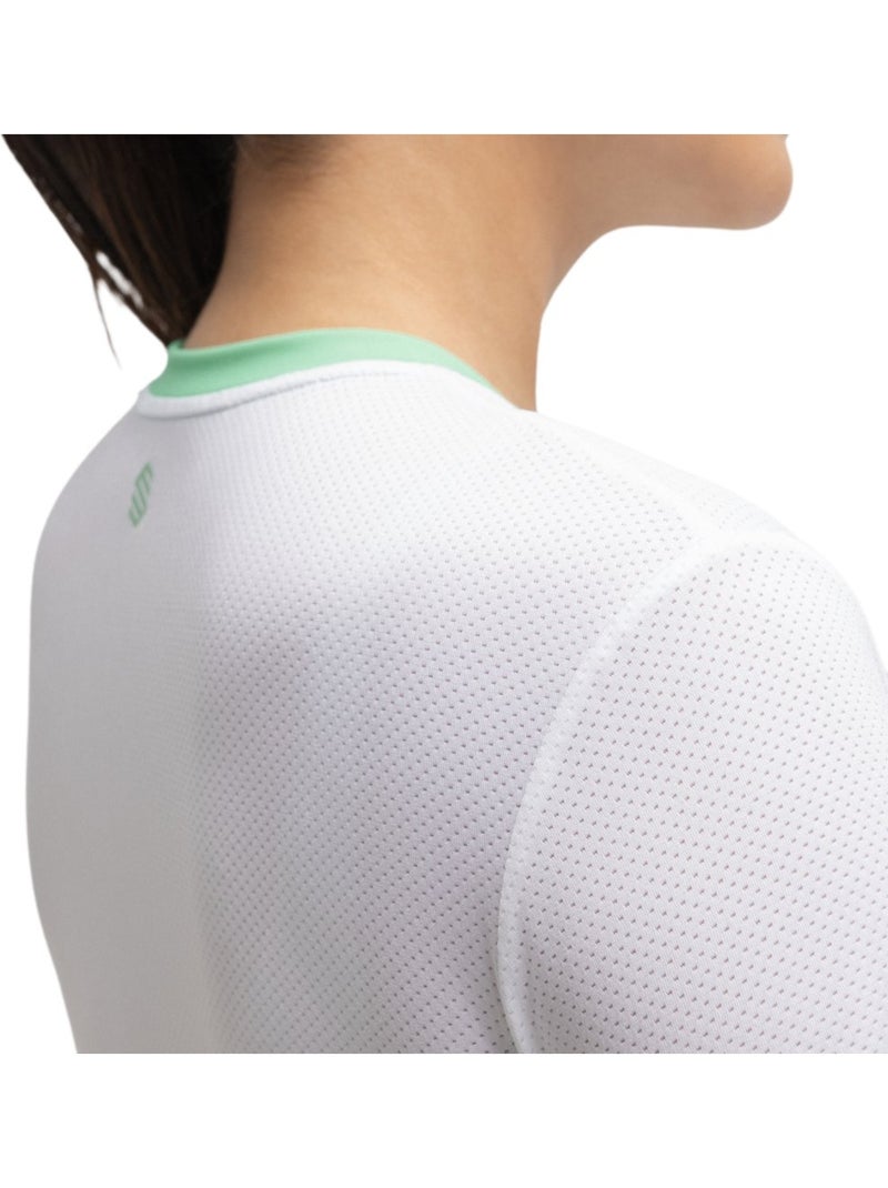 T-shirt de padel manches courtes femme padel femme pesaro Blanc - Kiabi
