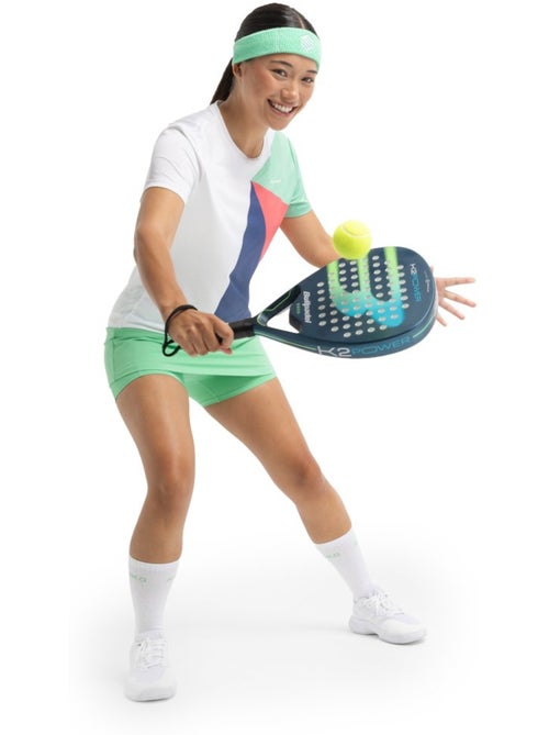 T-shirt de padel manches courtes femme padel femme pesaro erit - Kiabi