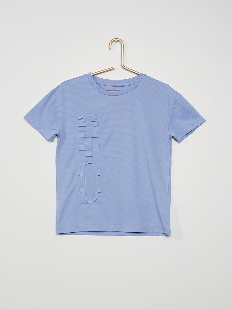 T-shirt de sport à col rond Bleu - Kiabi