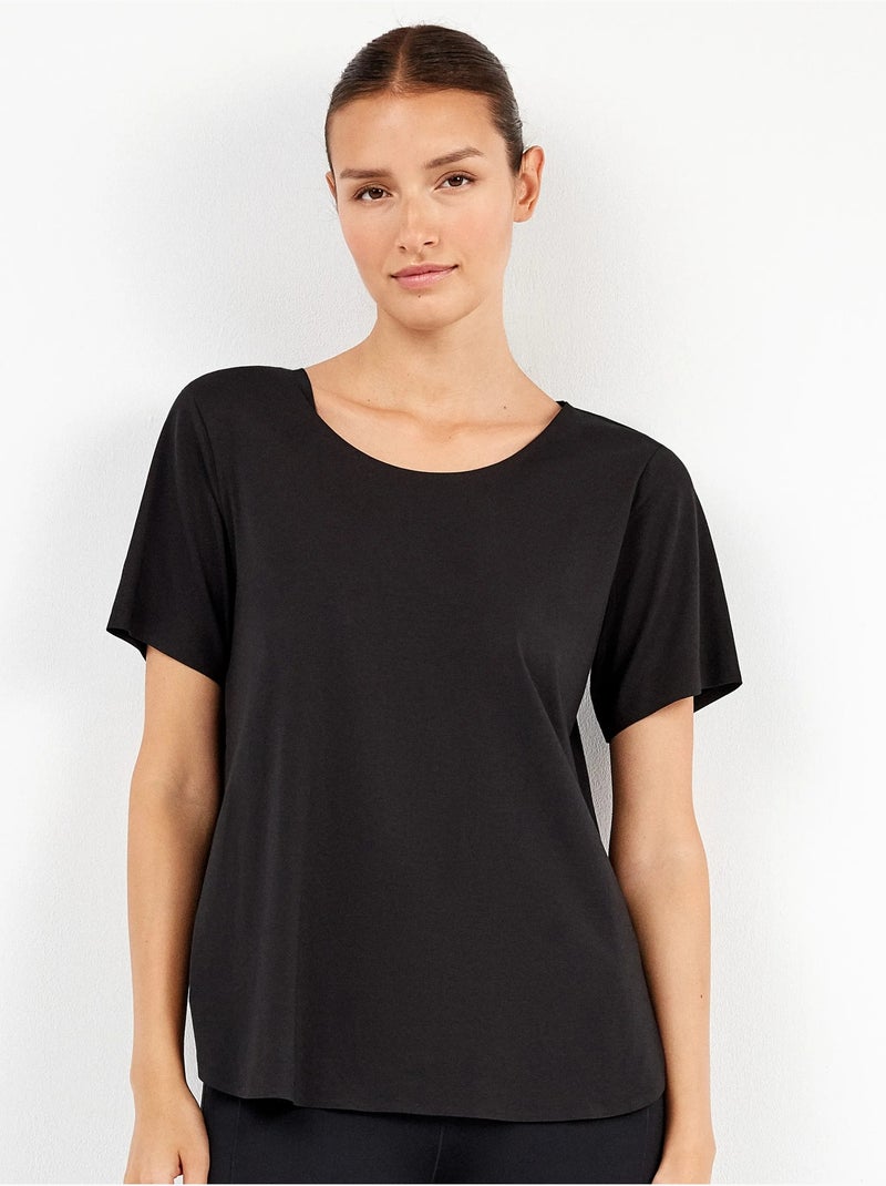 T-shirt de sport à manches courtes Noir - Kiabi