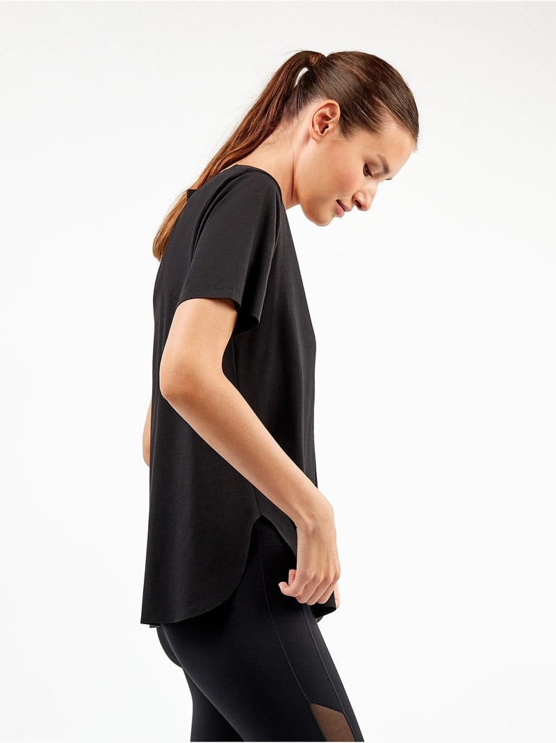 T-shirt de sport à manches courtes Noir - Kiabi