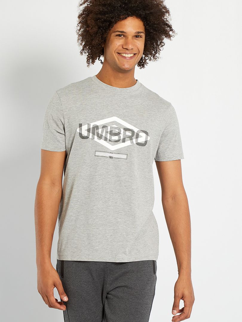 T-shirt de sport 'Umbro' gris clair chiné - Kiabi