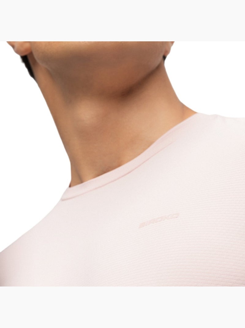 T-shirt de tennis manches courtes homme tennis homme lob Rose - Kiabi