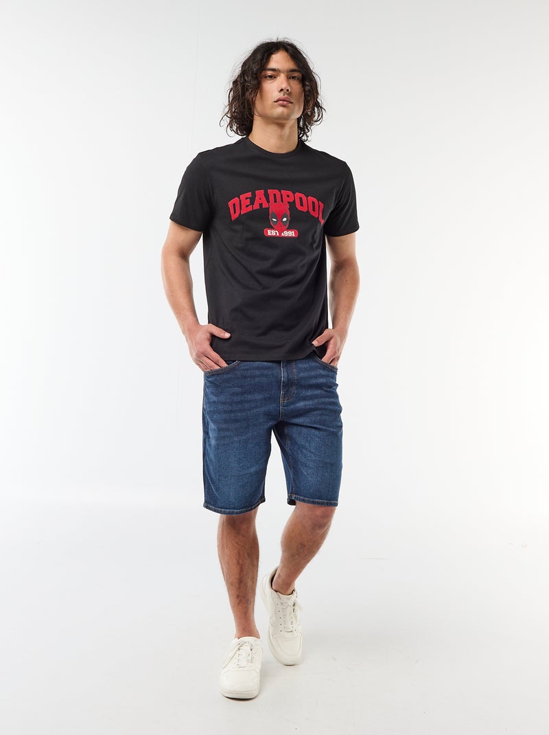 T-shirt 'Deadpool' 'Marvel' met korte mouwen Zwart - Kiabi