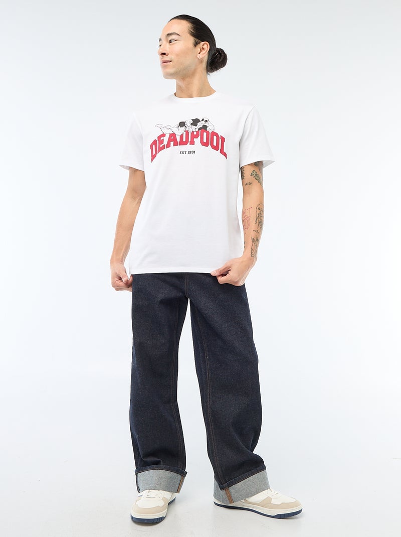 T-shirt 'Deadpool'/'Marvel' Wit - Kiabi