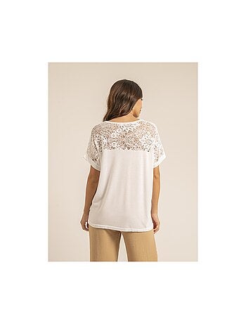 T-shirt dentelle ferassia