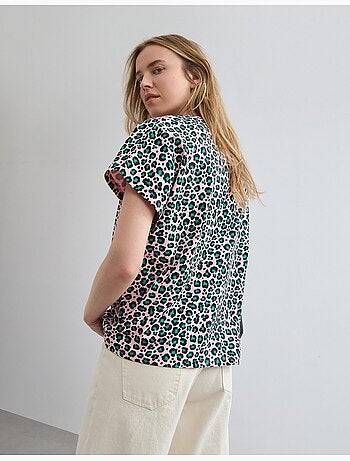 T-shirt dierenprint, MO Fashion