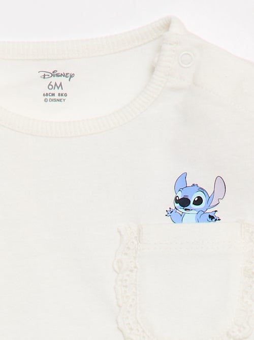 T-shirt 'Disney' à manches courtes et poche volantée - Kiabi