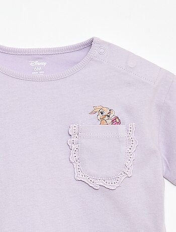 T-shirt 'Disney' à manches courtes et poche volantée