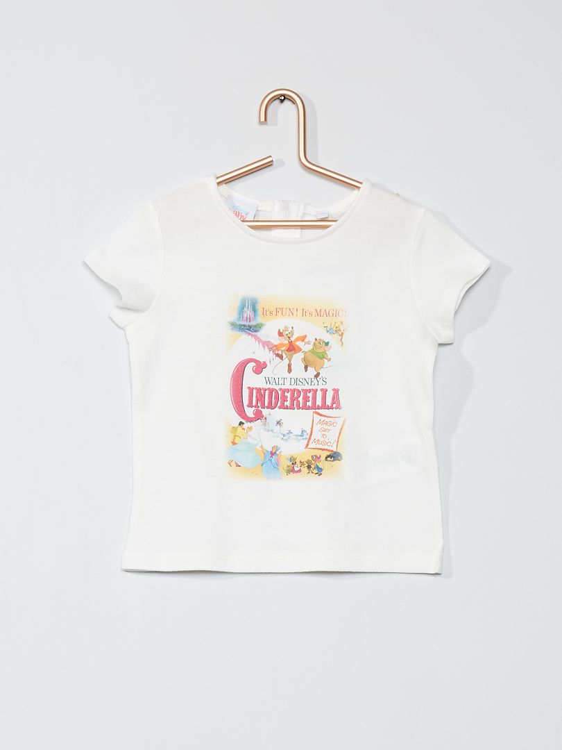 T-shirt 'Disney' écru/cendrillon - Kiabi