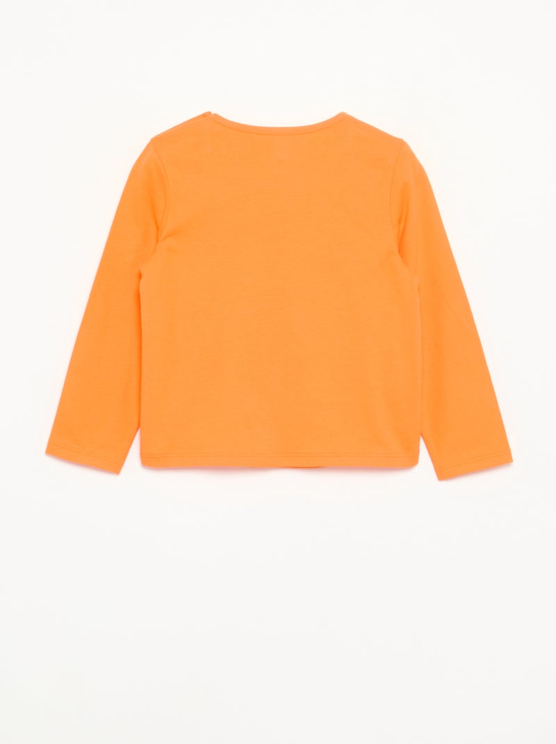 T-shirt 'Disney' 'Halloween' met lange mouwen Oranje - Kiabi
