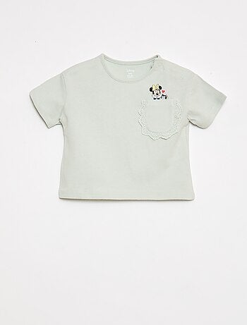T-shirt 'Disney' met korte mouwen en zak met ruches