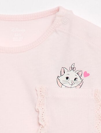 T-shirt 'Disney' met korte mouwen en zak met ruches