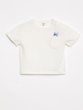 T-shirt 'Disney' met korte mouwen en zak met ruches