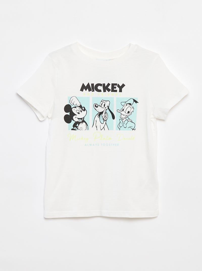 T-shirt 'Disney' 'Mickey' manches courtes BLANC - Kiabi