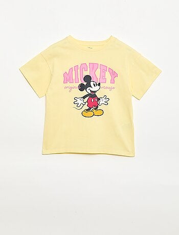 T-shirt 'Disney' 'Mickey' van effen katoen