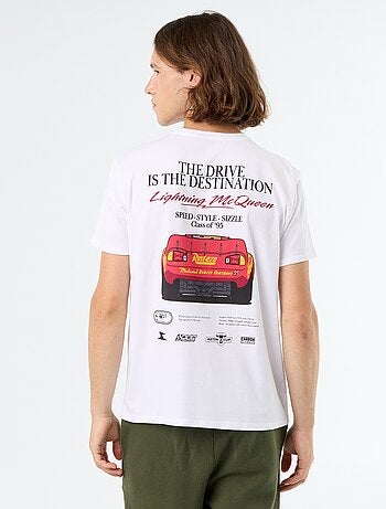 T-shirt 'Disney' 'Pixar' 'Flash McQueen' imprimé recto/verso