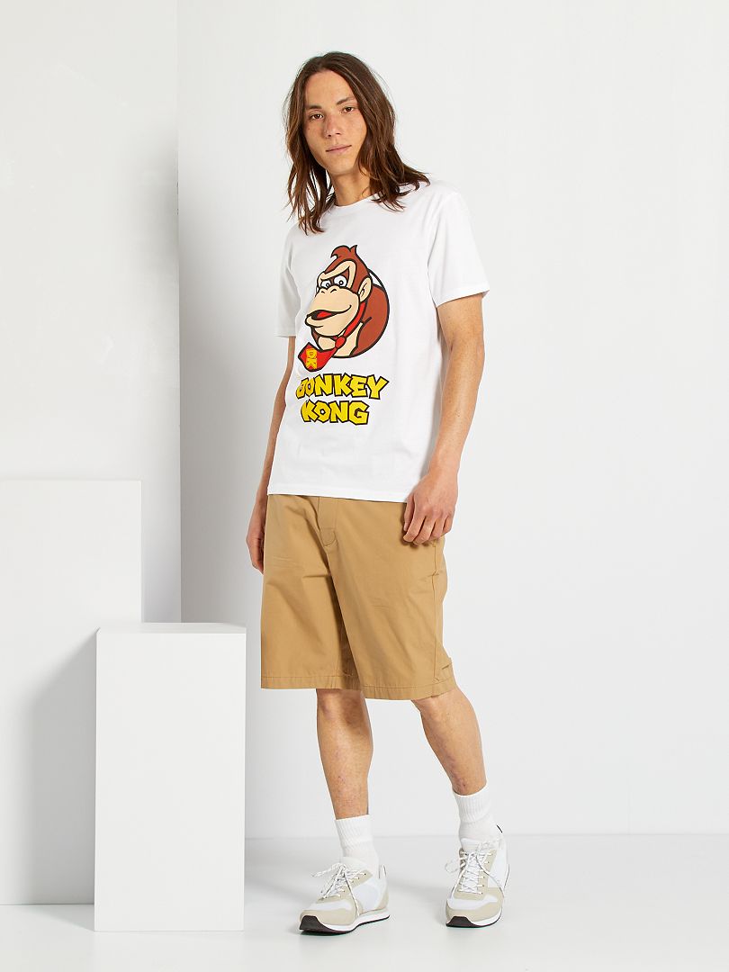 T-shirt 'Donkey Kong' wit - Kiabi