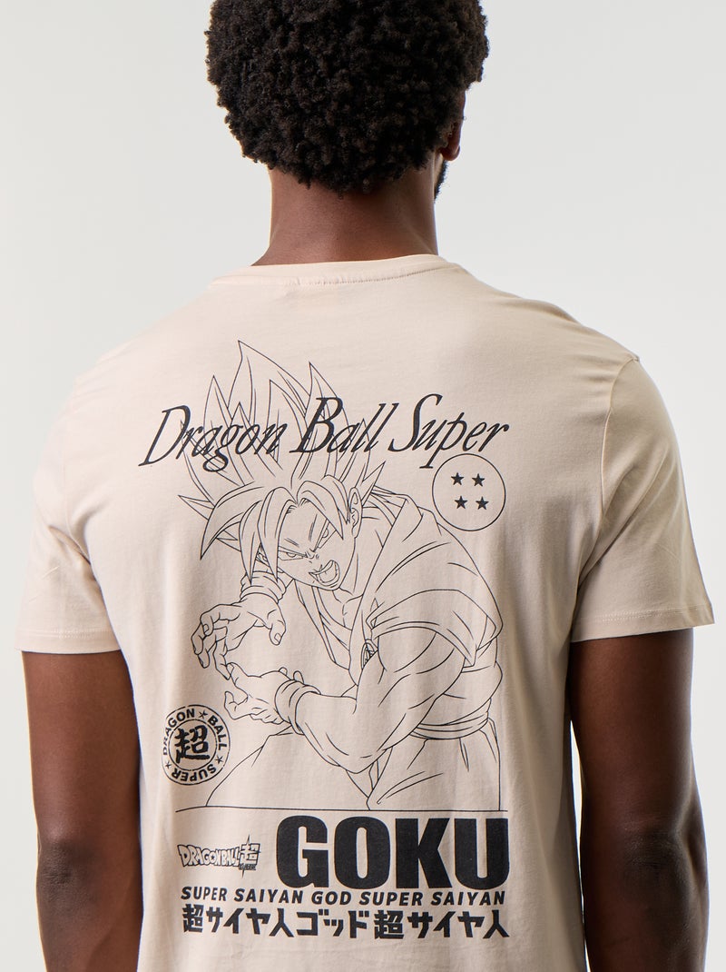 T-shirt 'Dragon Ball' met korte mouwen Biege - Kiabi