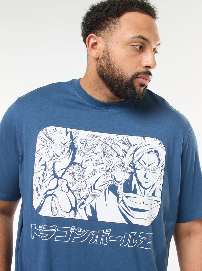 T-shirt 'Dragon Ball Z' à manches courtes imprimé recto verso Bleu - Kiabi