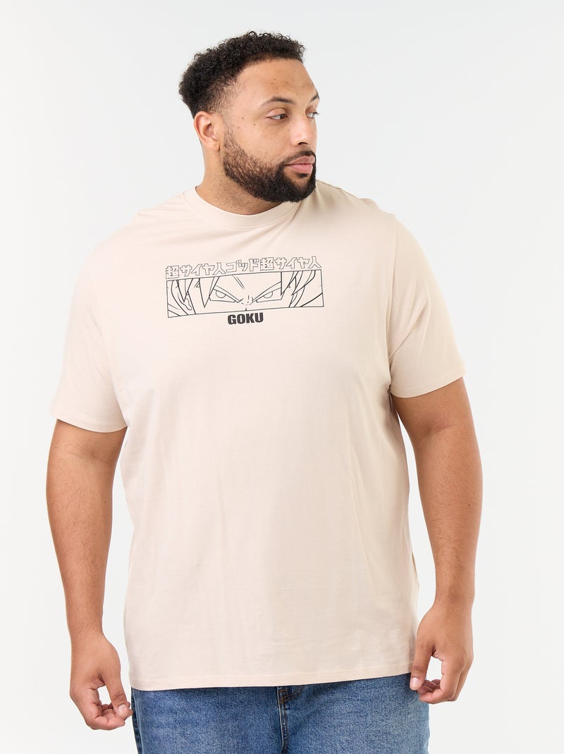 T-shirt 'Dragon Ball Z' met korte mouwen Biege - Kiabi