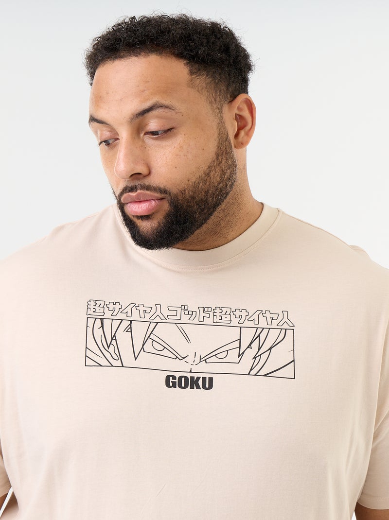 T-shirt 'Dragon Ball Z' met korte mouwen Biege - Kiabi