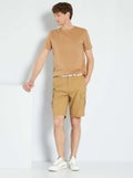 T-shirt droit en jersey uni Beige marron - Kiabi